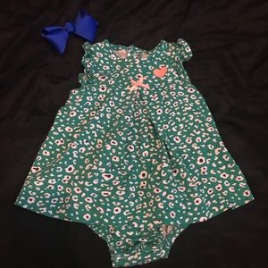 Carters Onesie Dress with Animal Print!